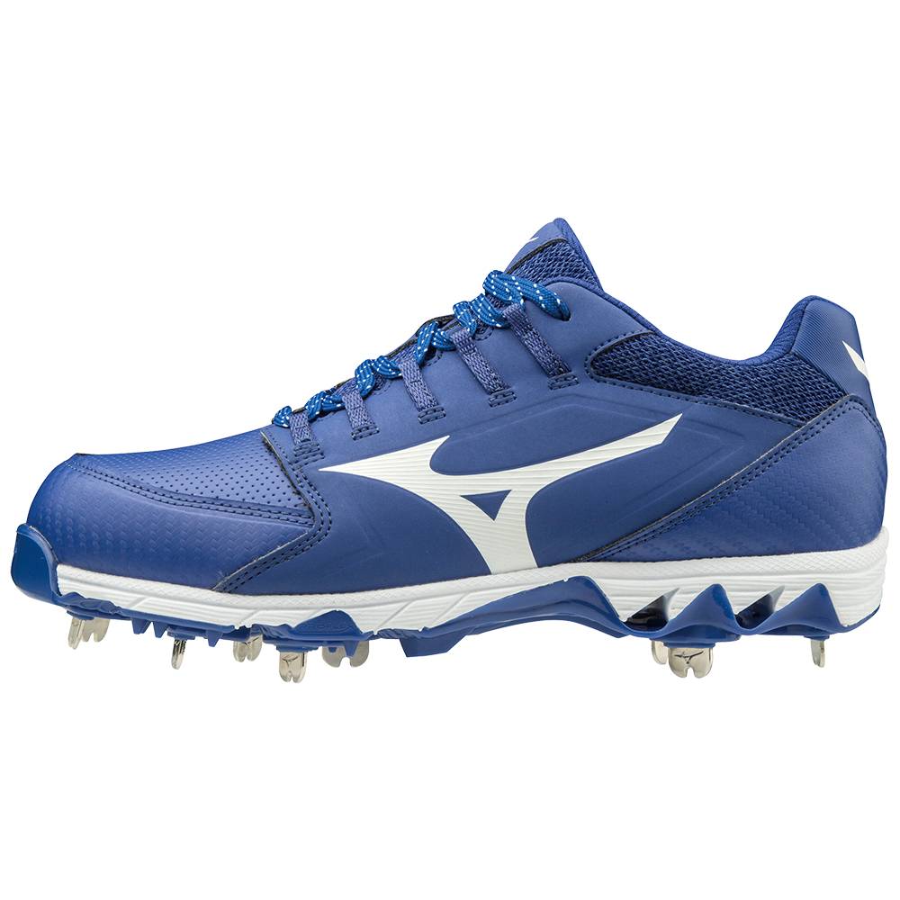 Scarpe Softball Mizuno 9-Spike Swift 6 Basse Metal Donna - Blu Reale/Bianche - 17832-HUIO